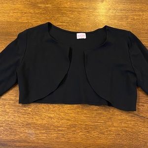 Zoe Ltd kids black cropped cardigan